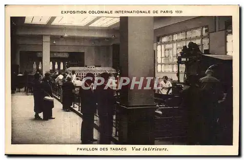 Cartes postales Exposition Coloniale Internationale de paris pavillon des tabacs vue interieure