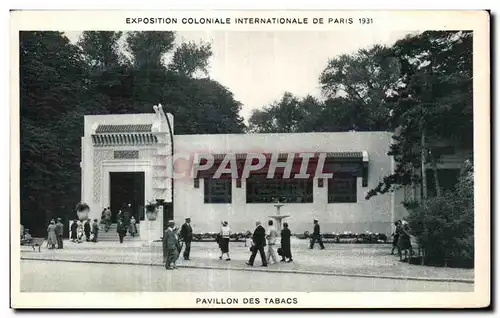 Cartes postales Exposition Coloniale Internationale De pavillon des tabacs