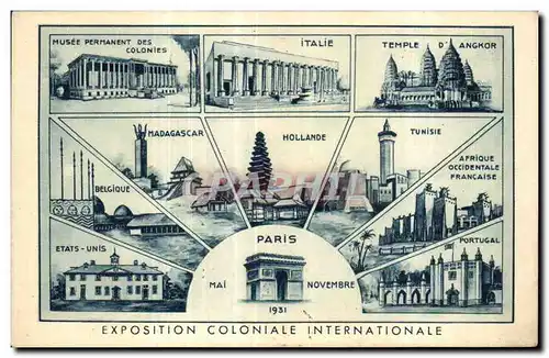 Cartes postales Exposition Coloniale Internationale