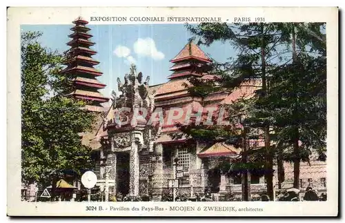 Cartes postales Exposition Coloniale Internationale De Paris pavillon des pays bas moojen zweedijk