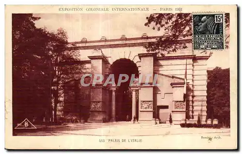 Cartes postales Exposition Coloniale Internationale De Paris palais de l italie