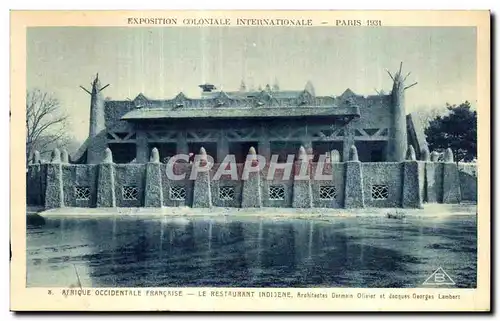 Ansichtskarte AK Exposition Coloniale Internationale De Paris afrique occidentale francaise le restaurant indigen