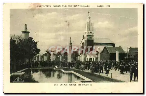 Cartes postales - Exposition Coloniale Internationale - Paris 1931 Grand Avenue des colonies