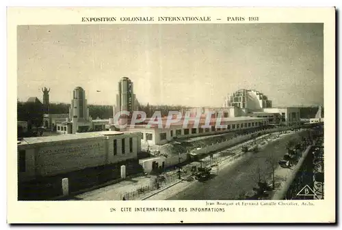 Cartes postales - Exposition Coloniale Internationale - Paris 1931 Cite Internationale des Informations