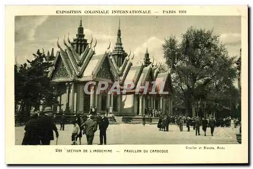 Cartes postales - Exposition Coloniale Internationale - Paris 1931 Section de L Indochine - Pavillon du cambodge