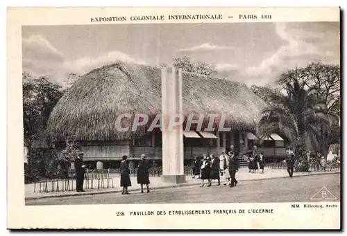 Cartes postales - Exposition Coloniale Internationale - Paris 1931 Pavillon des Establishments Francais de L Oce