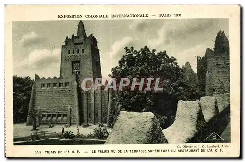 Cartes postales -Exposition Coloniale Internationale - Paris 1931 Palais de L A O F