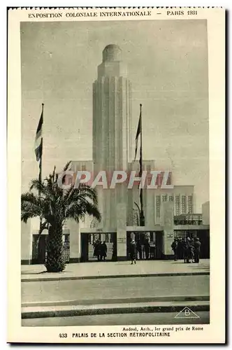 Ansichtskarte AK -Exposition Coloniale Internationale - Paris 1931 Palais de la Section Metropolitaine