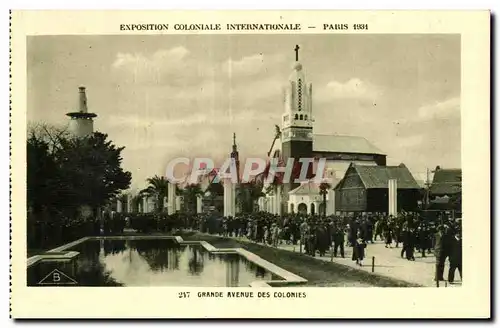 Cartes postales -Exposition Coloniale Internationale - Paris 1931 Grande Avenue des Colonies