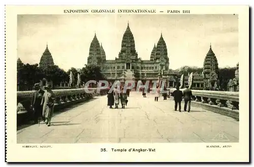 Cartes postales -Exposition Coloniale Internationale - Paris 1931 Temple d Angkor - Vat