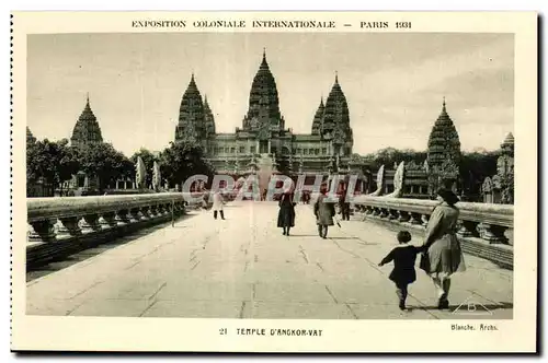 Cartes postales -Exposition Coloniale Internationale - Paris 1931 Temple d Angkor - Vat