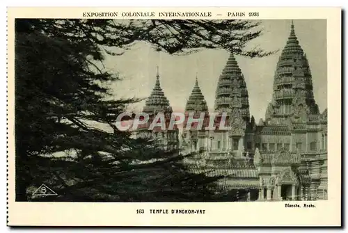 Cartes postales -Exposition Coloniale Internationale - Paris 1931 Temple d Angkor - Vat