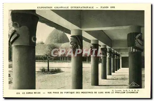 Cartes postales - Exposition Coloniale Internationale - Paris 1931 Le Congo Belge - vue prise du portique des In