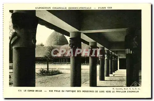 Cartes postales - Exposition Coloniale Internationale - Paris 1931 Le Congo Belge - Vue Prise du Portique des In