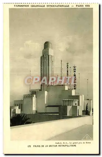 Cartes postales - Exposition Coloniale Internationale - Paris 1931 Palais de la Section Metropolitaine