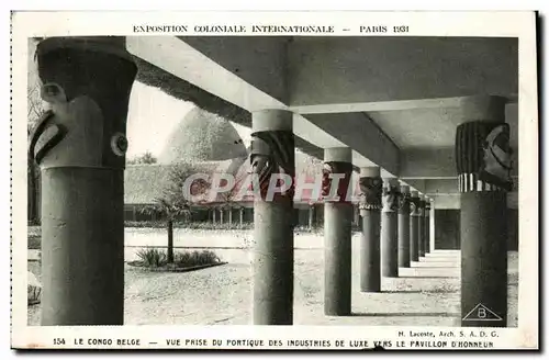 Cartes postales - Exposition Coloniale Internationale - Paris 1931 Le Congo Belge - Vue prise du Portique des In