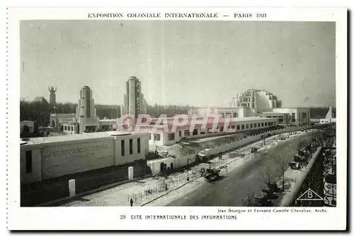 Cartes postales - Exposition Coloniale Internationale - Paris 1931 Cite Internationale des Informations