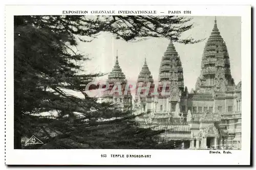 Cartes postales - Exposition Coloniale Internationale - Paris 1931 Temple d Angkor - Vat