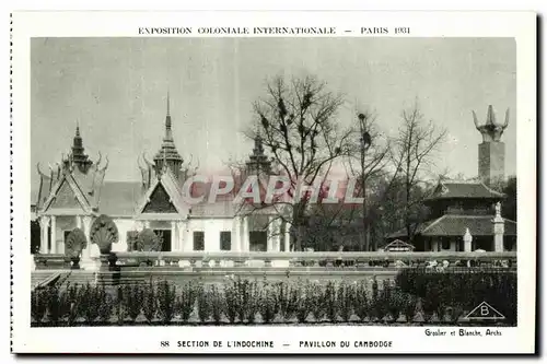 Cartes postales - Exposition Coloniale Internationale - Paris 1931 Secttion de l Indochine - Pavillon du Cambodg