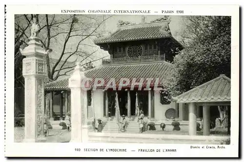 Cartes postales - Exposition Coloniale Internationale - Paris 1931 Secttion de l Indochine - Pavillon de l Annam