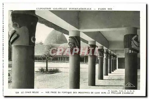 Cartes postales - Exposition Coloniale Internationale - Paris 1931 Le Congo Belge - vue Prise du Portique des In