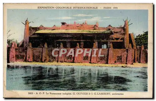 Cartes postales - Exposition Coloniale Internationale - Paris 1931 A O F Le Restaurant Indigene