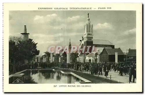 Cartes postales - Exposition Coloniale Internationale - Paris 1931 Grande Avenue des Colonies