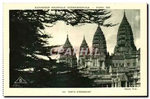 Cartes postales - Exposition Coloniale Internationale - Paris 1931 Temple d Angkor- Vat