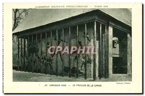 Cartes postales -Exposition Coloniale Internationale - Paris 1931 Cameroun - Togo - Le Pavillon de la Chasse