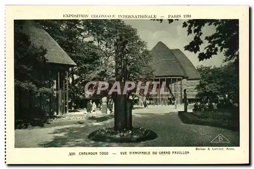 Ansichtskarte AK -Exposition Coloniale Internationale - Paris 1931 Cameroun - Togo - vue d Ensemble du Grand Pavi