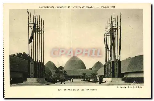 Ansichtskarte AK - Exposition Coloniale Internationale - Paris 1931 Entree de la Section Belge