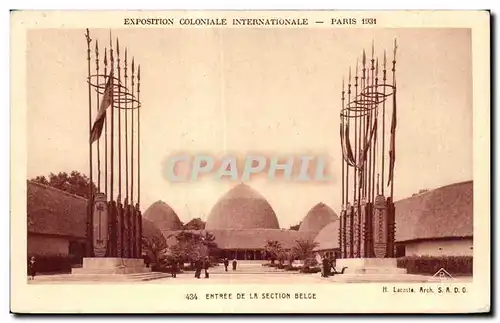 Ansichtskarte AK - Exposition Coloniale Internationale - Paris 1931 Entree de la Section Belge