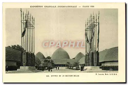 Cartes postales - Exposition Coloniale Internationale - Paris 1931 Entree de la Section Belge