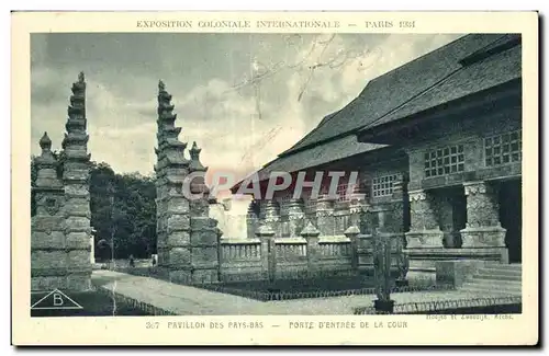 Cartes postales - Exposition Coloniale Internationale - Paris 1931 Pavillons des Pays-Bas Porte d Entree de la C