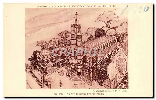 Cartes postales - Exposition Coloniale Internationale - Paris 1931 Pavillon des missions protestantes