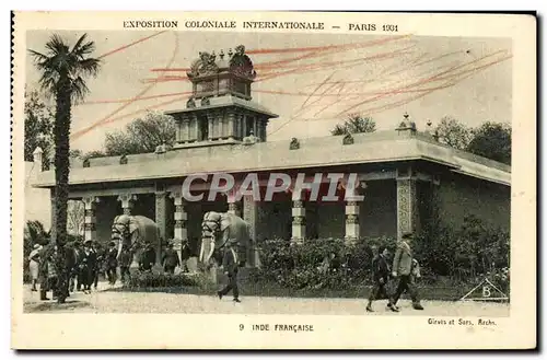 Ansichtskarte AK - Exposition Coloniale Internationale - Paris 1931 Inde Francaise Elephant Elephants