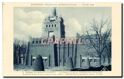 Cartes postales - Exposition Coloniale Internationale - Paris 1931 Afrique Occidentale Francaise - Le Palais vu