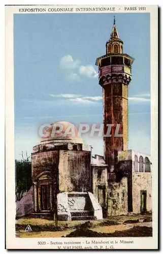 Ansichtskarte AK - Exposition Coloniale Internationale - Paris 1931 Section Tunisienne -Le Marabout et le Minaret