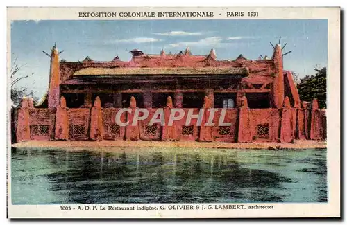 Ansichtskarte AK - Exposition Coloniale Internationale - Paris 1931 A O F Le Restaurant Indigene