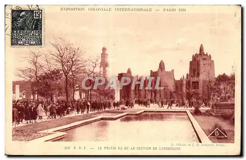 Cartes postales - Exposition Coloniale Internationale - Paris 1931 A O F - Le Palais vu de la Section du l Indoc