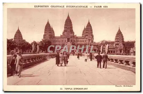 Cartes postales - Exposition Coloniale Internationale - Paris 1931 Temple d Angkor Vat