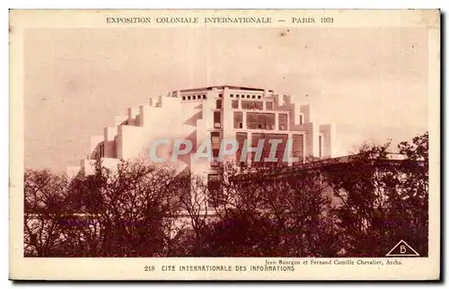 Ansichtskarte AK - Exposition Coloniale Internationale - Paris 1931 Cite Internationale des Informations