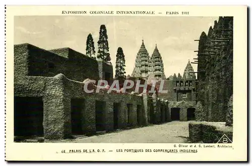 Cartes postales - Exposition Coloniale Internationale - Paris 1931 Palais de la l A O F - Les Portques des Comme