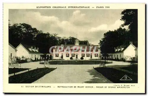 Cartes postales - Exposition Coloniale Internationale - Paris 1931 Section des Etats-Unis - Reproduction de Moun