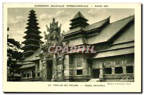 Cartes postales -Exposition Coloniale Internationale - Paris 1931 Pavillon des Pays-Bas - Facade Principale