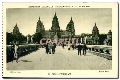 Cartes postales -Exposition Coloniale Internationale - Paris 1931 Temple d Angkor- Vat