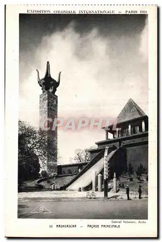 Ansichtskarte AK -Exposition Coloniale Internationale - Paris 1931 Madagascar - Facade Principale