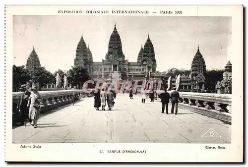 Cartes postales -Exposition Coloniale Internationale - Paris 1931 Temple d Angkor- Vat