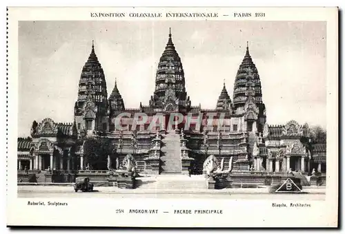 Ansichtskarte AK -Exposition Coloniale Internationale - Paris 1931 Angkor vat - Fracade Principale