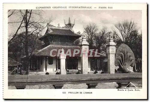 Cartes postales -Exposition Coloniale Internationale - Paris 1931 Pavillon de l Annam